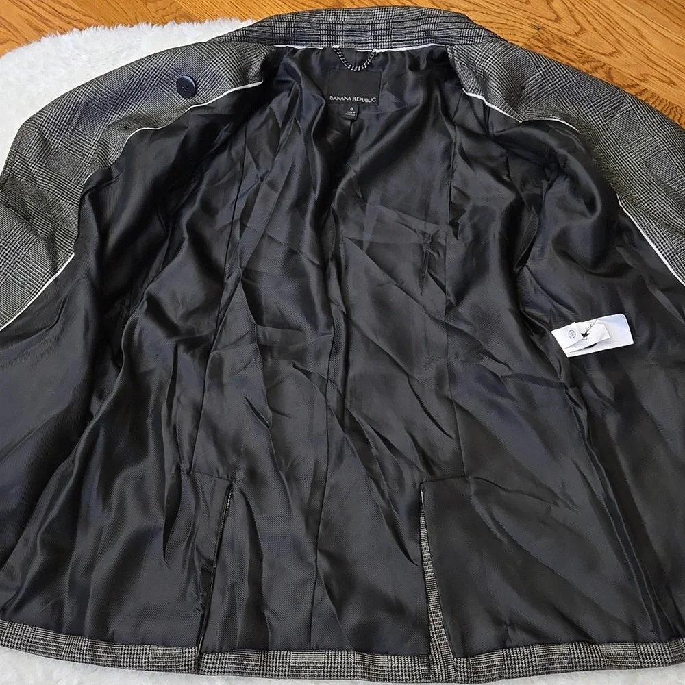 Banana Replubic Plaid Coat, Womens Size 8 - Picture 9 of 14